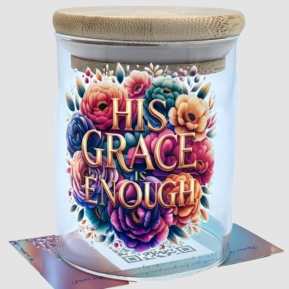 NWT NIB FAITH BASED QUOTES BAMBOO LID W/SEAL GLASS JARS PERFECT FOR GIFT GIVING! - Picture 12 of 15